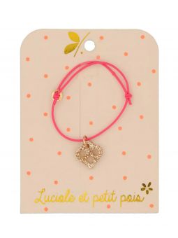 Bracelet cordon élastique rose | Pretzel or