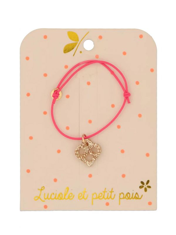 Bracelet cordon élastique rose | Pretzel or