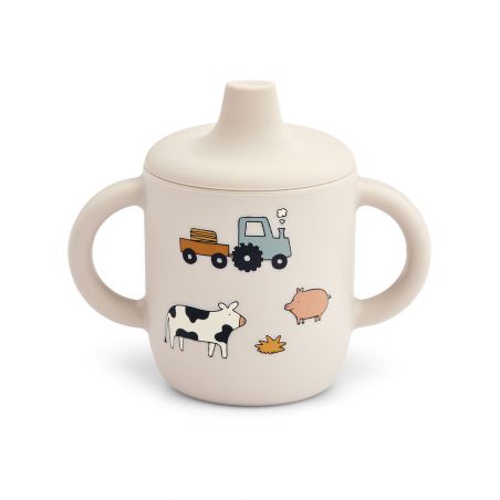 Tasse apprentissage couvercle silicone | Farm