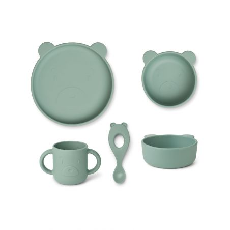 Coffret repas 4 pièces Vivi | Ours pappermint