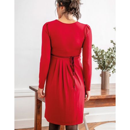 Robe grossesse et allaitement Emy | Rouge chili