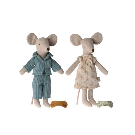 Maman et papa souris dans leur boîte à souris