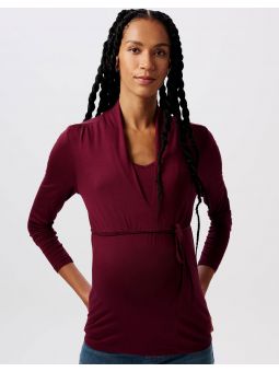 Haut cintré future maman | Plum red