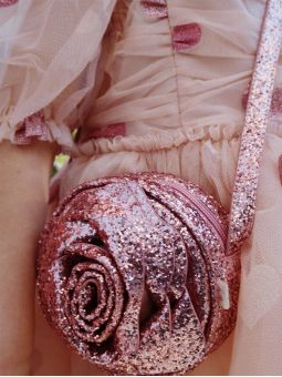 Sac à main à paillettes | Rose