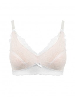 Soutien gorge d'allaitement dentelle poudré - Raleigh