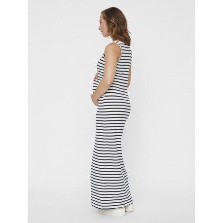 Maxi robe femme enceinte rayures marine Léa